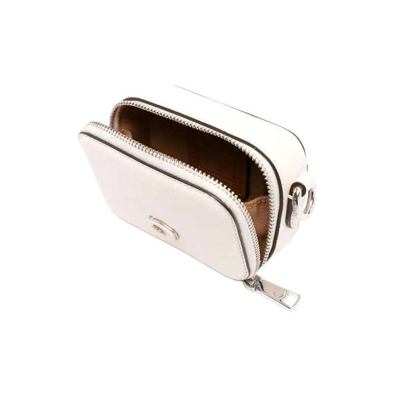 COACH Calfskin Messenger Bag, Shoulder Bag, Crossbody Bag Women's Chalk White-2