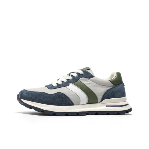 NAVIGARE Small Sailboats Height Increasing Low Top Casual Shoes Men's Dark Blue
