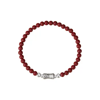 Regalrose Reconstructed Cinnabar Bracelets Unisex