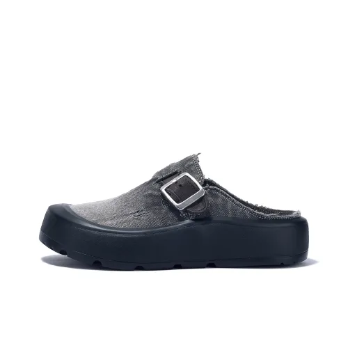 BELLALILY Wrap toe Slippers Women's Gray Black