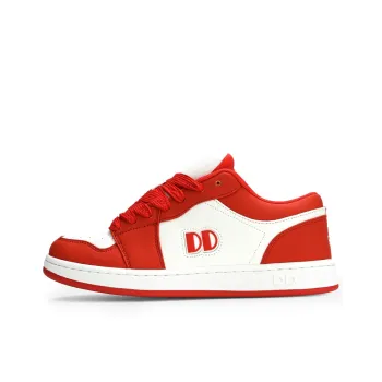 GLO BULL Skateboard Shoes Unisex Low Top White Red