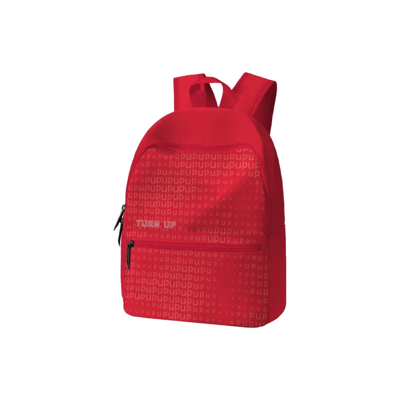 TURN UP Polyester Backpack Laptop Bag Regular Unisex Red-1