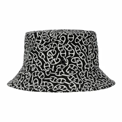 HERMES Polyester Bucket Hats Women's Black