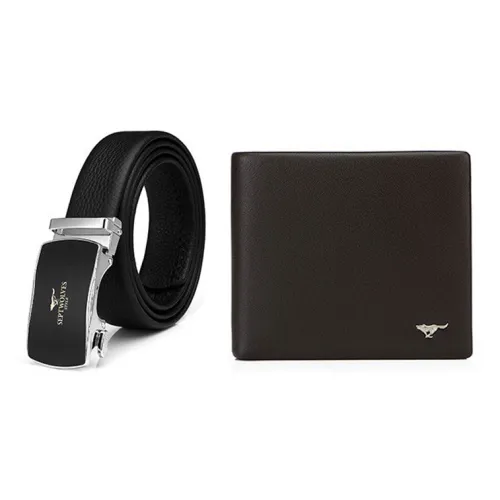 SEPTWOLVES Top Grain Cow Leather Leather Belts Men's Width  3.5cm
