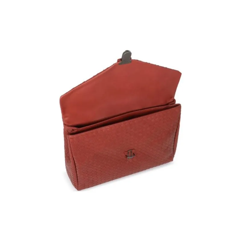 Bottega Veneta Sheepskin Briefcase, Handbag Regular Men's Red-2