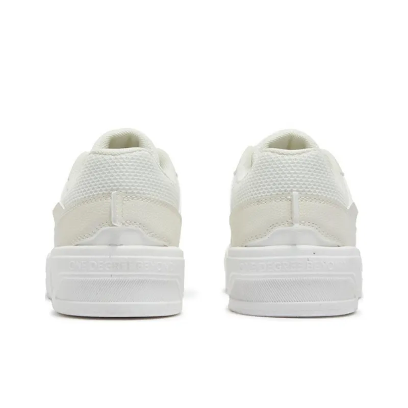 361° Cushioned Wear Resistant Coverage Low Top Skateboard Shoes Women's White Beige-3