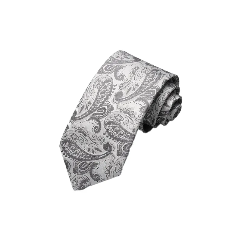 GOLDLION Polyester Ties Men's Blue Gray-7