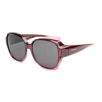 One One TR/Memory Plastic Irregular Shape Sunglasses Women's Light Purple