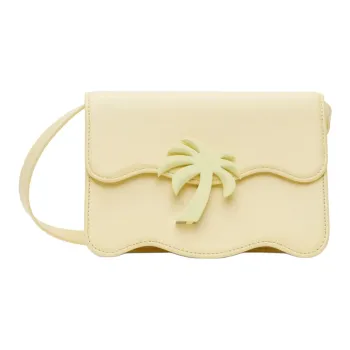 PALM ANGELS Grained Calfskin Shoulder Bag Women's Yellow