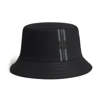 HERMES Cashmere Bucket Hats Men's Black