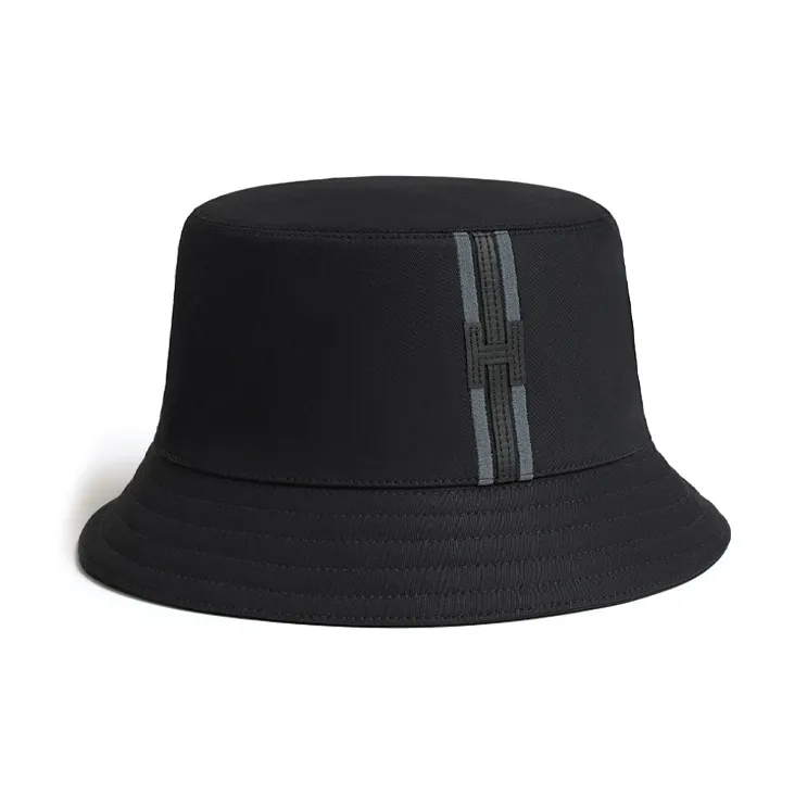 HERMES Cashmere Bucket Hats Men's Black-0