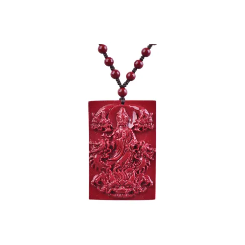 Stone On The Line Cinnabar Pendants Unisex