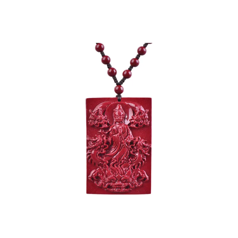 Stone On The Line Cinnabar Pendants Unisex-0