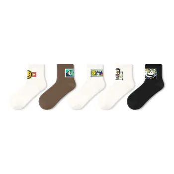 Primeet Mid Calf Socks Men's 5 Pack Fun And Mysterious