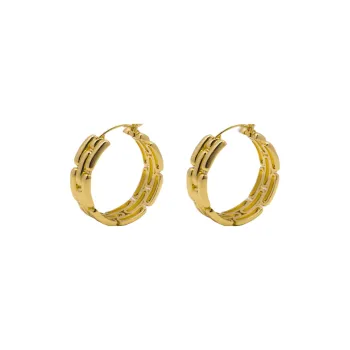 FANGFANGMARCEAU White Gold Plated Copper Earrings Unisex