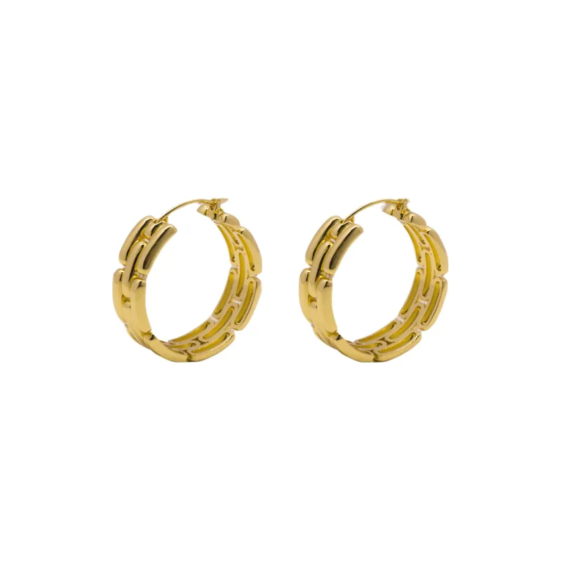 FANGFANGMARCEAU White Gold Plated Copper Earrings Unisex-3
