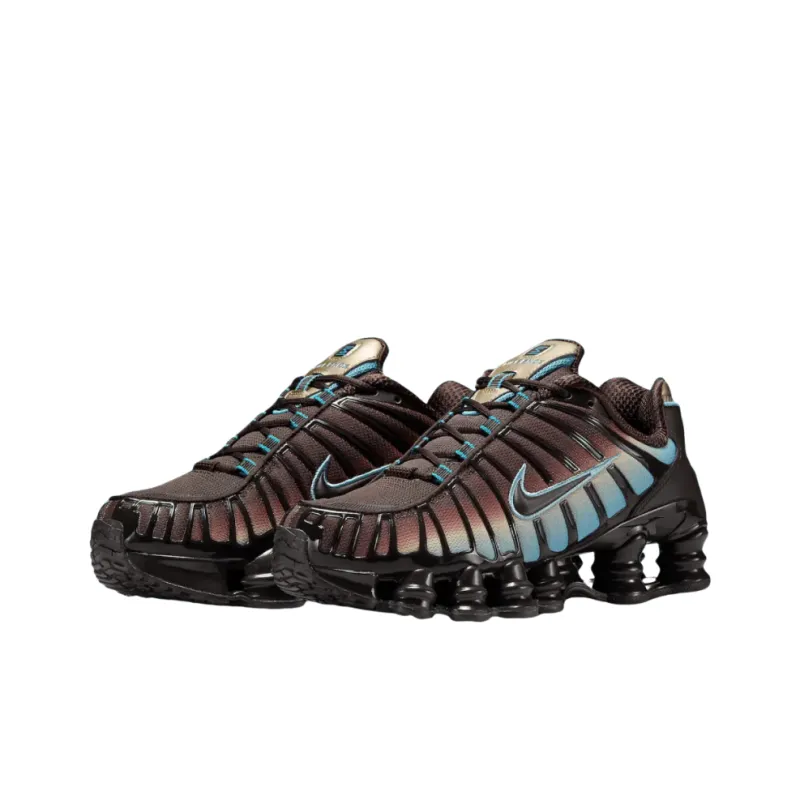 Nike Shox Tl Velvet Brown Denim Turquoise Women's-2
