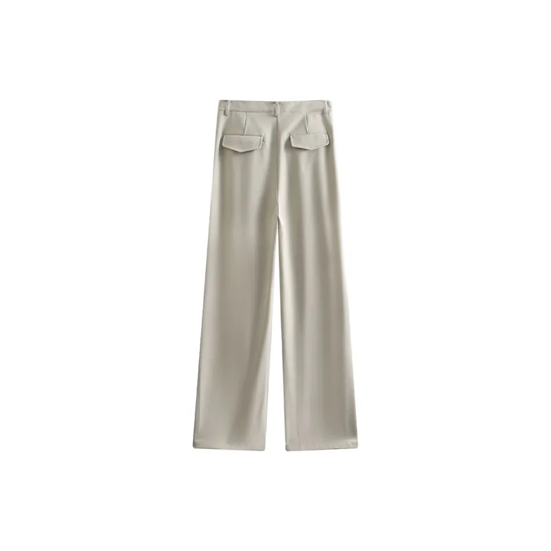 She Enjoys Casual Pants Women's Water Gray Green-1