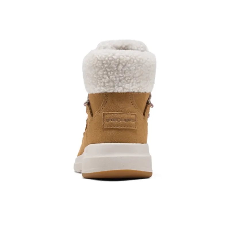 Skechers ON THE GO Wear Resistant Slip Resistant Short Snow Boots Women's Brown-3