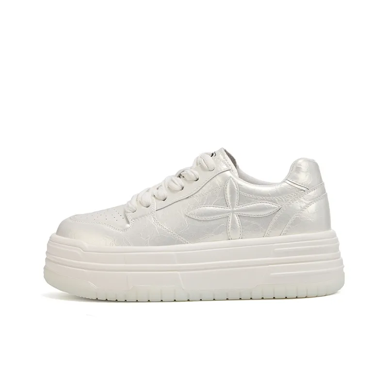 Ritai Low Top Skateboard Shoes Women's Silver-0