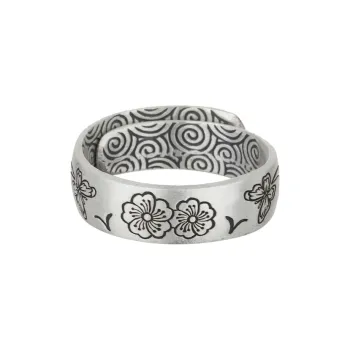 CHIC ZONE 999 Fine Silver Rings Women's