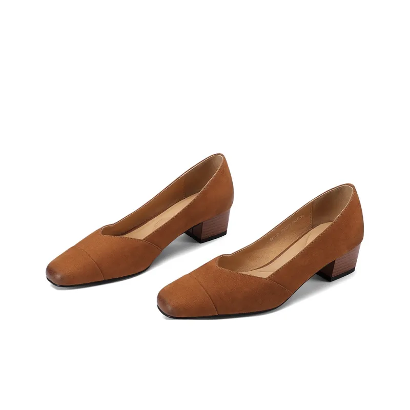 XICUNMINGWU High Heels Women's Black/Caramel-2