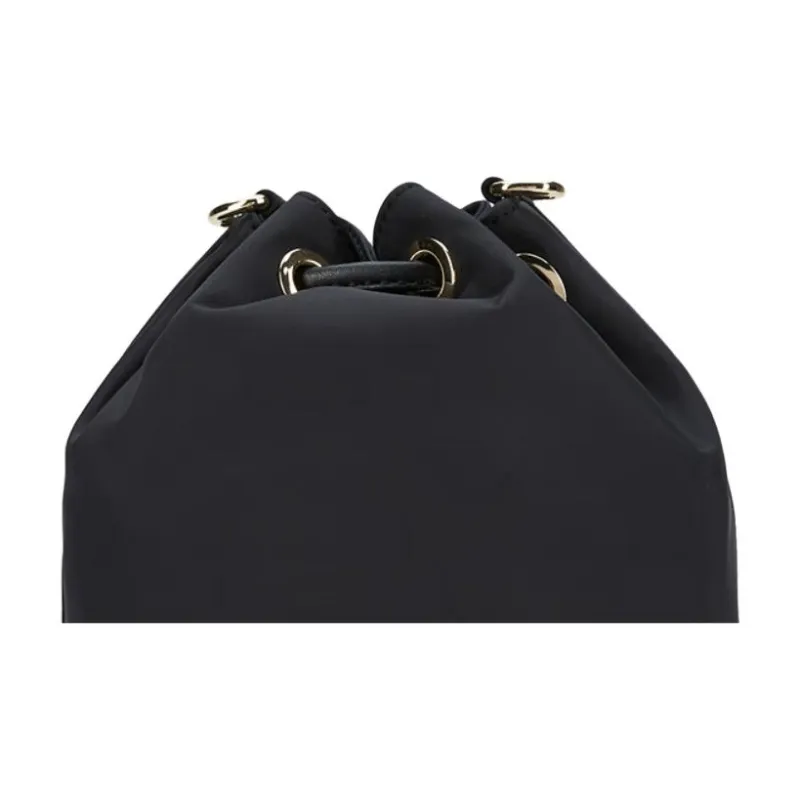 FANSIZHE Jeans Couture Fabric Shoulder Bag Women's Black-5
