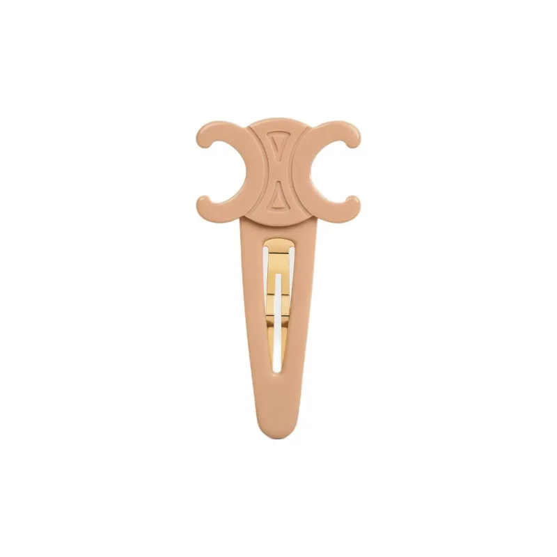 CELINE Acetate Steel Hair Clips Women's Nude-0