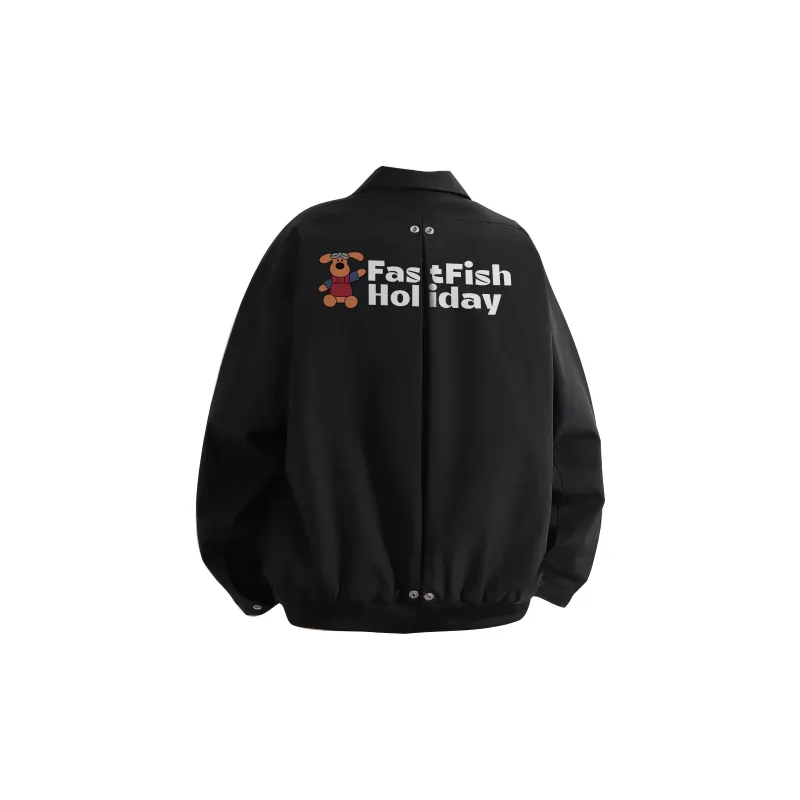 FASTFISH Jackets Coats Unisex Black-1