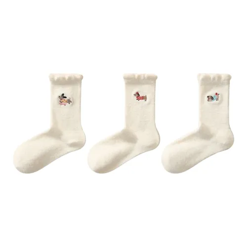 Montagut Mid Calf Socks Women's Combo Set