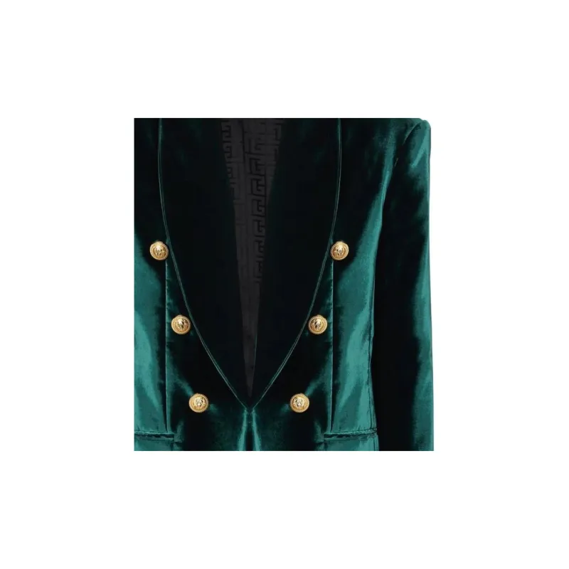 BALMAIN FW22 Business Suits Coats Men's Green-4