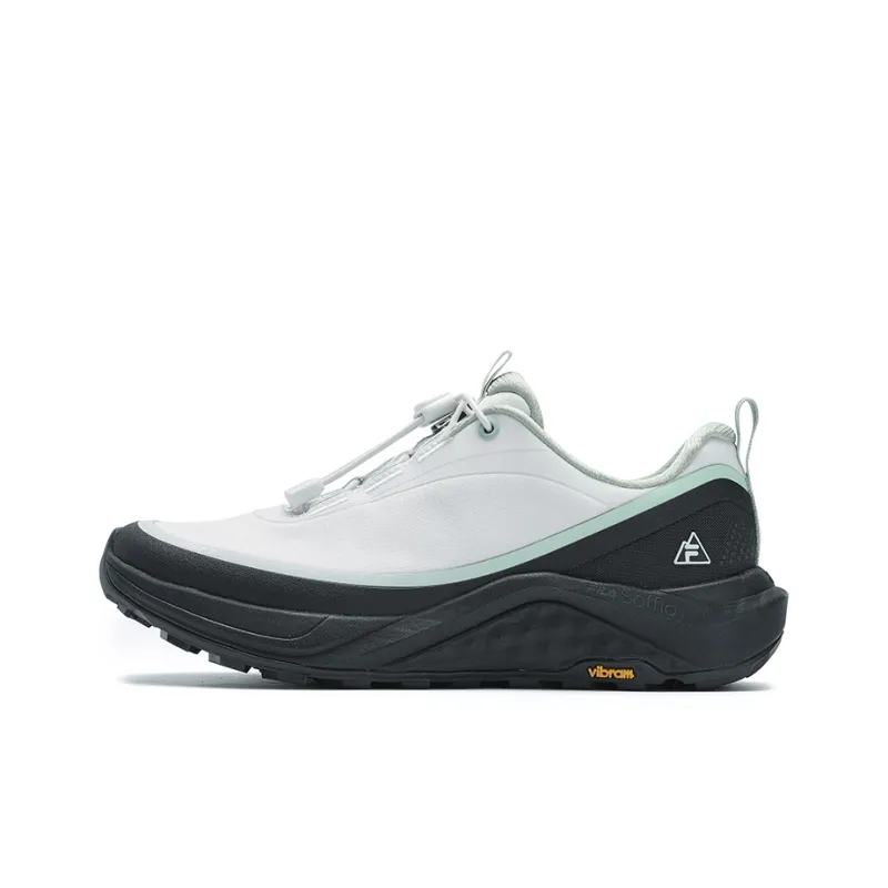 FILA WOLF Cushioning Wear-Resistant Low-Top Running Shoes Women's Standout White Asphalt Gray-0