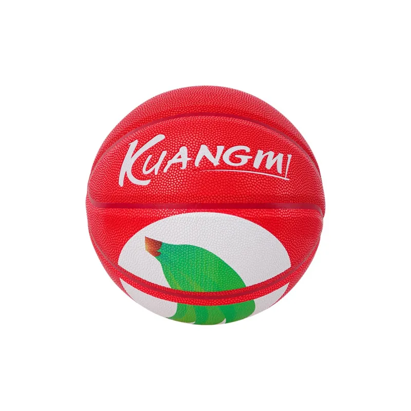 Kuangmi KMbb555 PU Basketball Red Green Size 7 Training Unisex-6