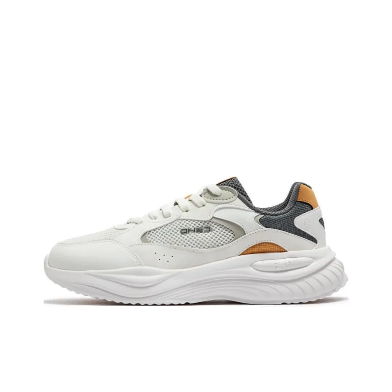361° Non slip Breathable And Wear resistant Low Top Casual Shoes Men's White Gray-0