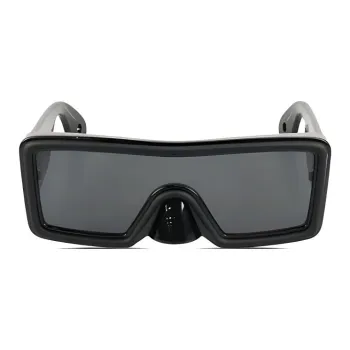 WALTER VAN BEIRENDONCK Nylon Square Sunglasses Unisex Black