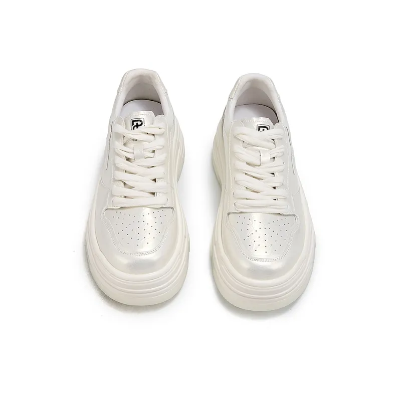 Ritai Low Top Skateboard Shoes Women's Silver-2