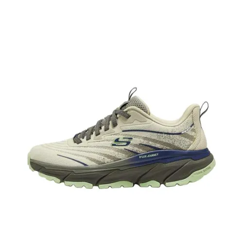 Skechers OUTDOOR MENS Anti Slip Wear Resistant Low Top Outdoor Shoes Men's Beige Blue