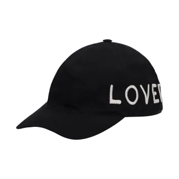 GUCCI Embroidered Canvas Baseball Hat Black Women's