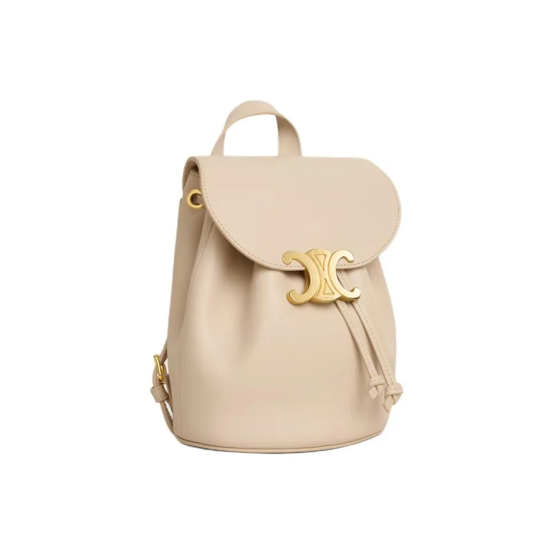 CELINE Calfskin Backpack Women's Natural-1