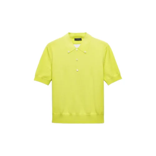 PRADA Short Sleeved Knitted Polo Shirt