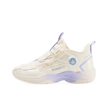 Kawasaki Traverse 2.0 Slip Resistant And Abrasion Resistant Coverage Mid Top Badminton Shoes Women's Beige Purple
