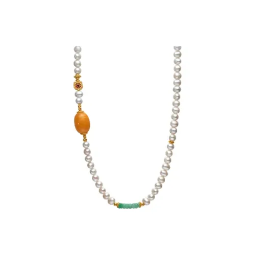 ME LUXE Pearl Necklace Sweater Chain, New Chinese Style A Versatile And Elegant Accessory For Multiple Wearing Women's