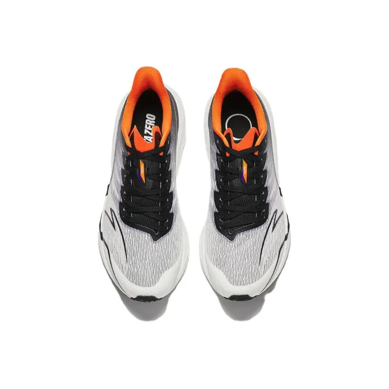 Anta MACH 5.0 Cushioning Support Rebound Low Top Training Running Shoes Men's White Black Purple-2