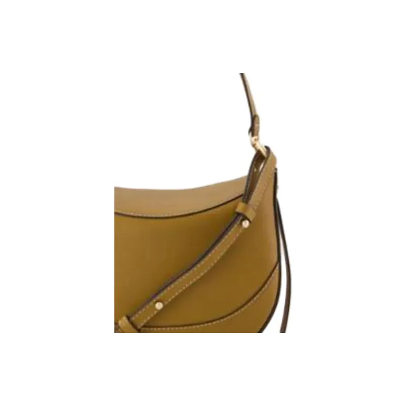 Vanessa Bruno Cow Leather Shoulder Bag, Crossbody Bag, Handbag Women's Ginger Yellow-4