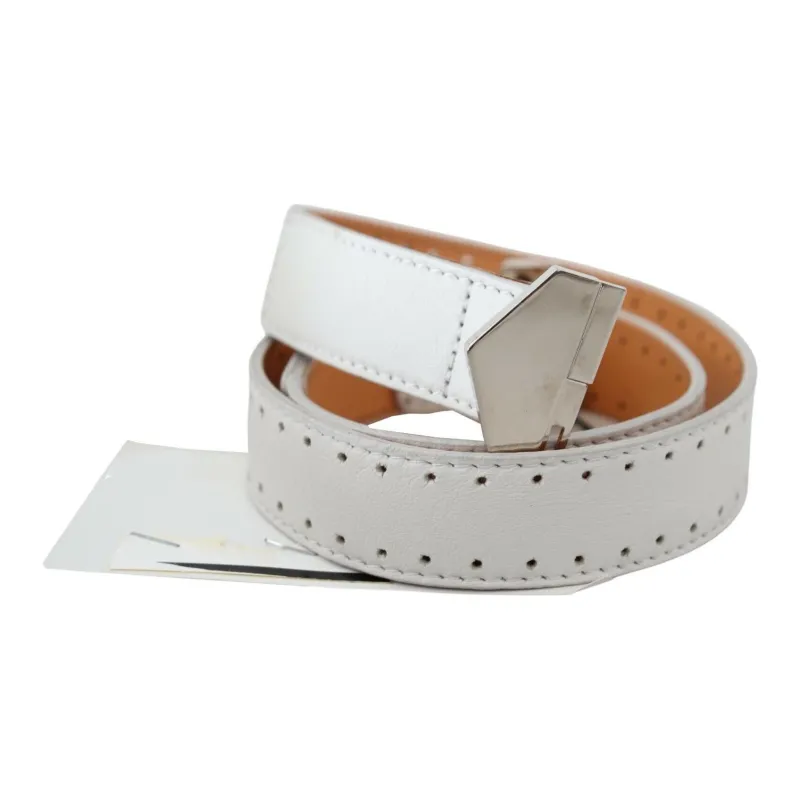 GIANFRANCO FERRE Metal Leather Leather Belts Women's White --1