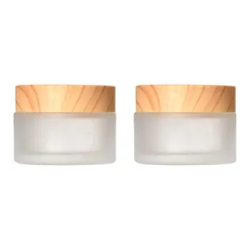 JINGLINGLONG Travel Cosmetics Portable Glass Mini Face Cream Sample