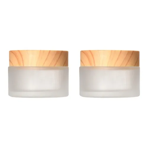 JINGLINGLONG Travel Cosmetics Portable Glass Mini Face Cream Sample