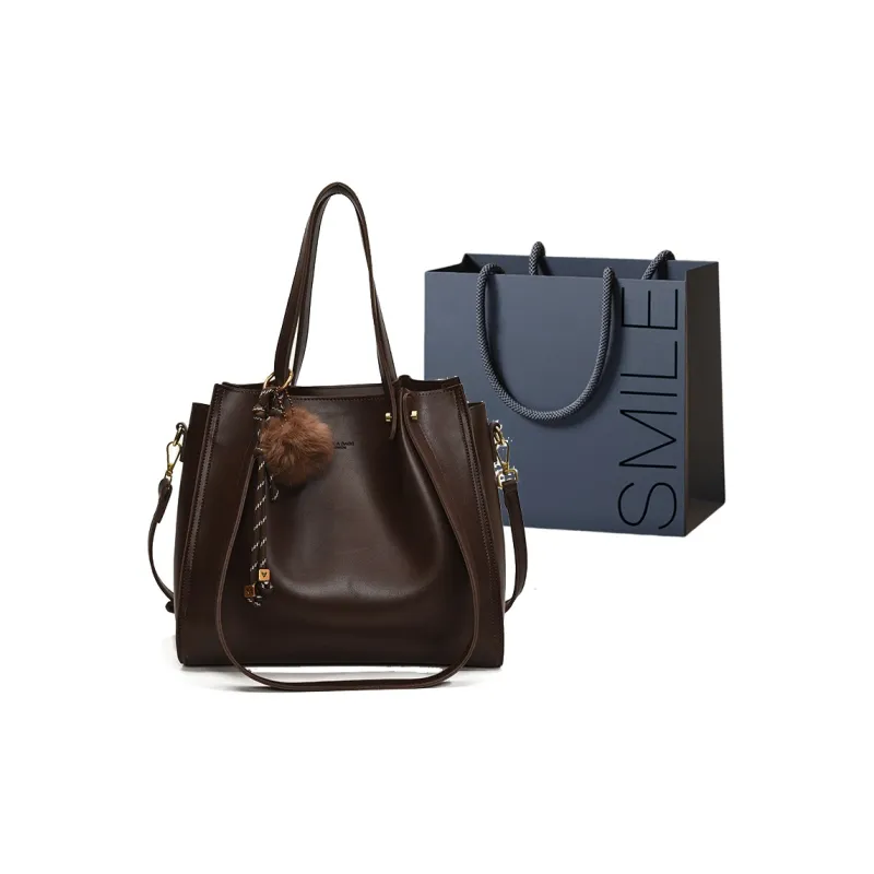 SWIMADE PU Shoulder Bag Women's Black/Coffee/Mocha-7