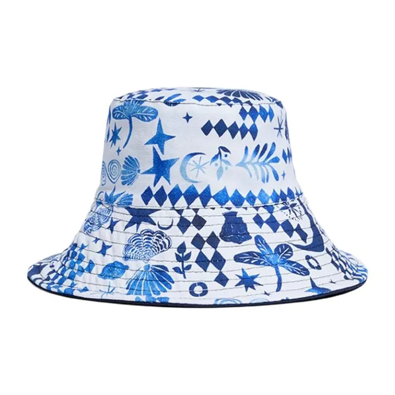 SEAFOLLY Cotton Bucket Hats Unisex Blue-1
