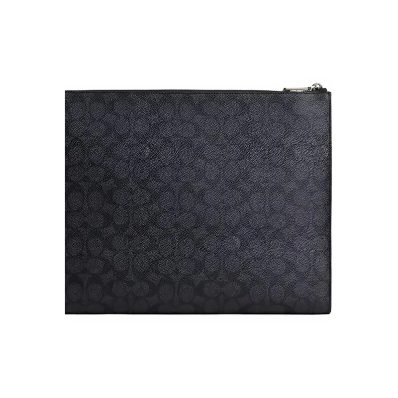COACH ETHAN Coated Canvas With Smooth Calfskin Clutch Large Size Unisex Black-3